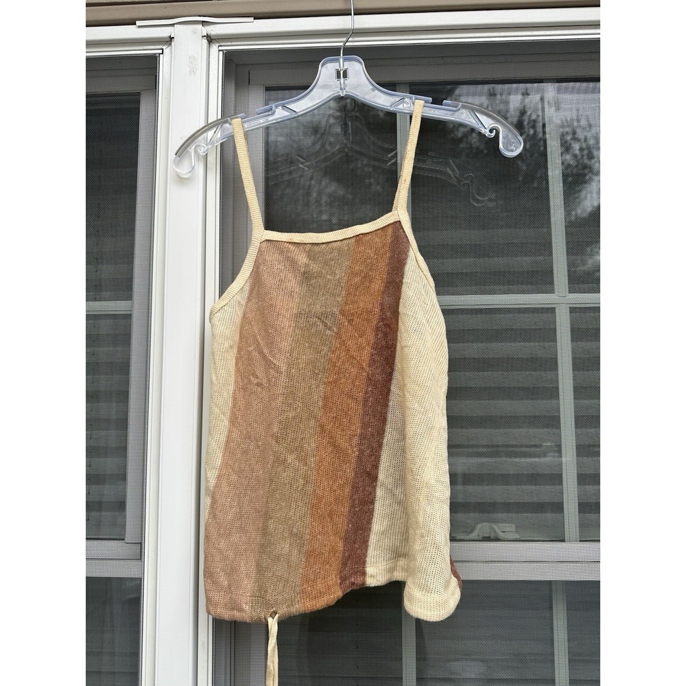 Vintage Rafique Striped knot tank top Size Small